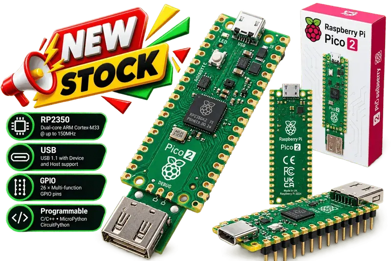 Raspberry Pi Pico 2 new stock